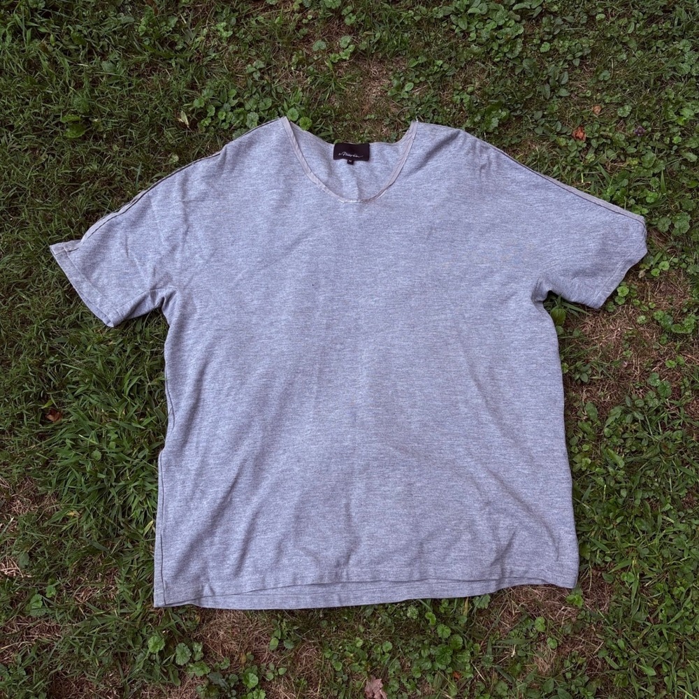 3.1 Phillip Lim Gray V Neck Tee Mens Medium‎ Minimalist Designer Basic